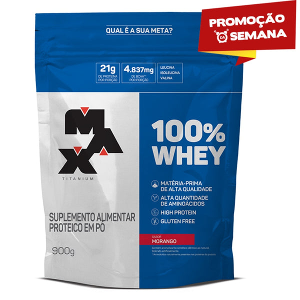 Whey Max Titanium 100%  *Baixo Carbo*  900g