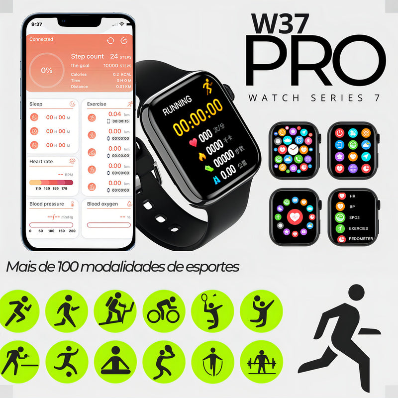 Smartwatch Watch 7 Pro Exclusivo Com Bumper  pulseira Sport Silicone