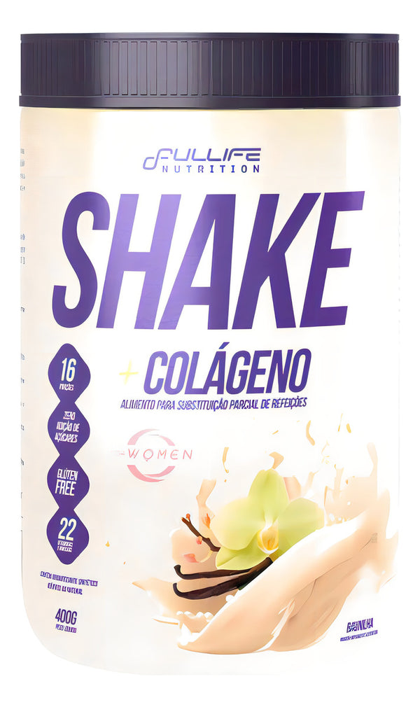 Shake Substituto De Refeição C/ Colágeno 400g Fullife Sabor Baunilha