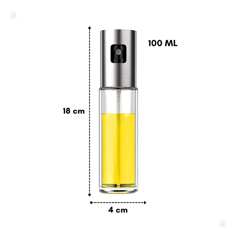 Spray De Azeite Borrifador De Temperos Pulverizador Vinagre Óleo Shoyo Cor Prata