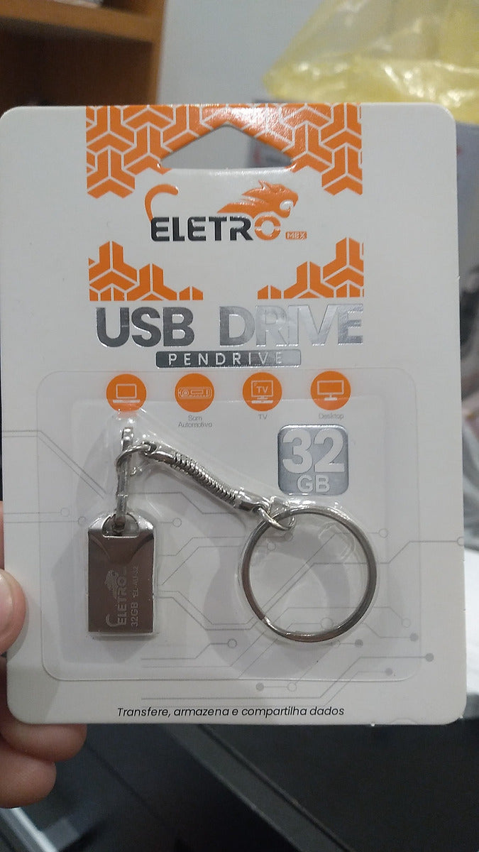 Usb Pendrive E Chaveiro 16/32/64 Gb Eletro Lacrado.