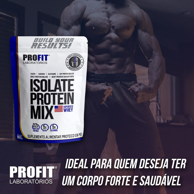 Whey Isolada Isolate Protein Mix - Refil 900g - Matéria Prima Importada - Profit