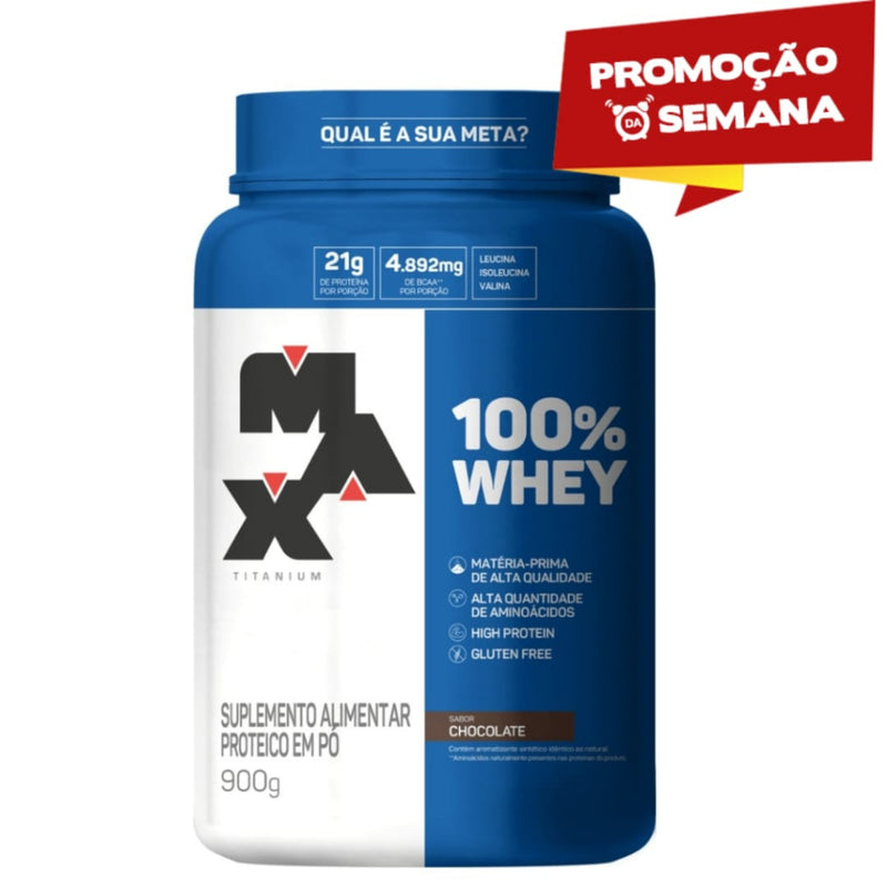 Whey Max Titanium 100%  *Baixo Carbo*  900g