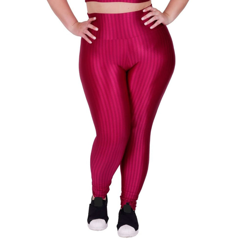 Calça Legging Fitness Plus  3D Feminina Leg Grande para Academia Cintura Alta Laura 46 48 e 50