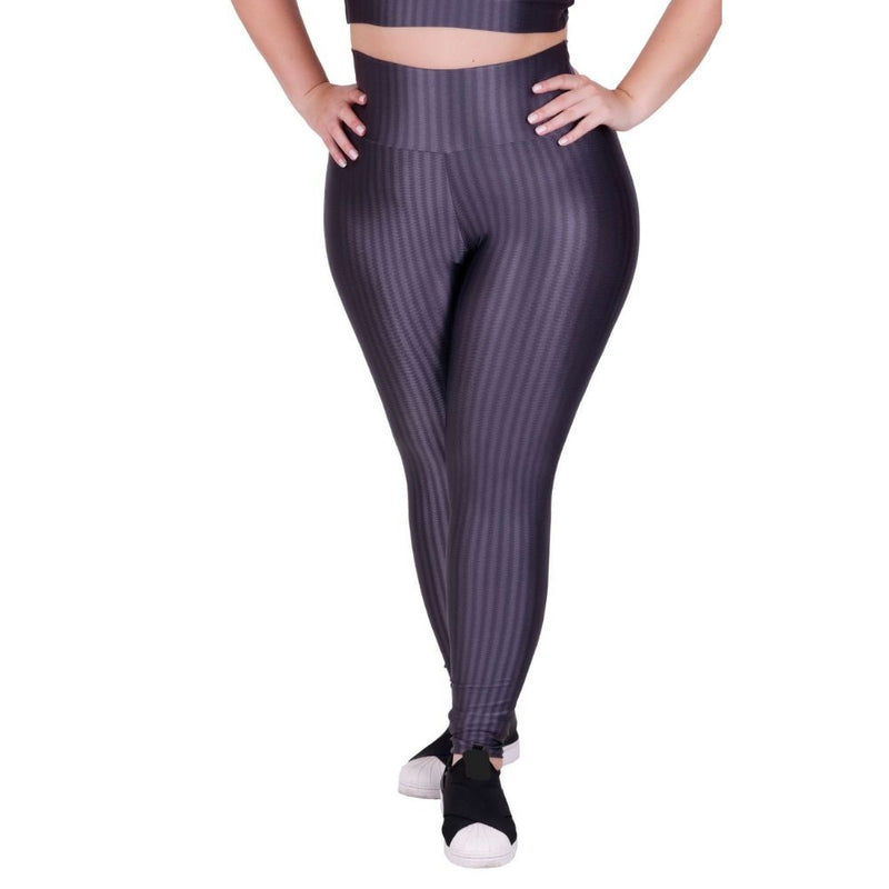 Calça Legging Fitness Plus  3D Feminina Leg Grande para Academia Cintura Alta Laura 46 48 e 50