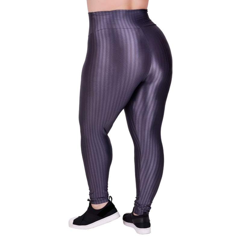 Calça Legging Fitness Plus  3D Feminina Leg Grande para Academia Cintura Alta Laura 46 48 e 50