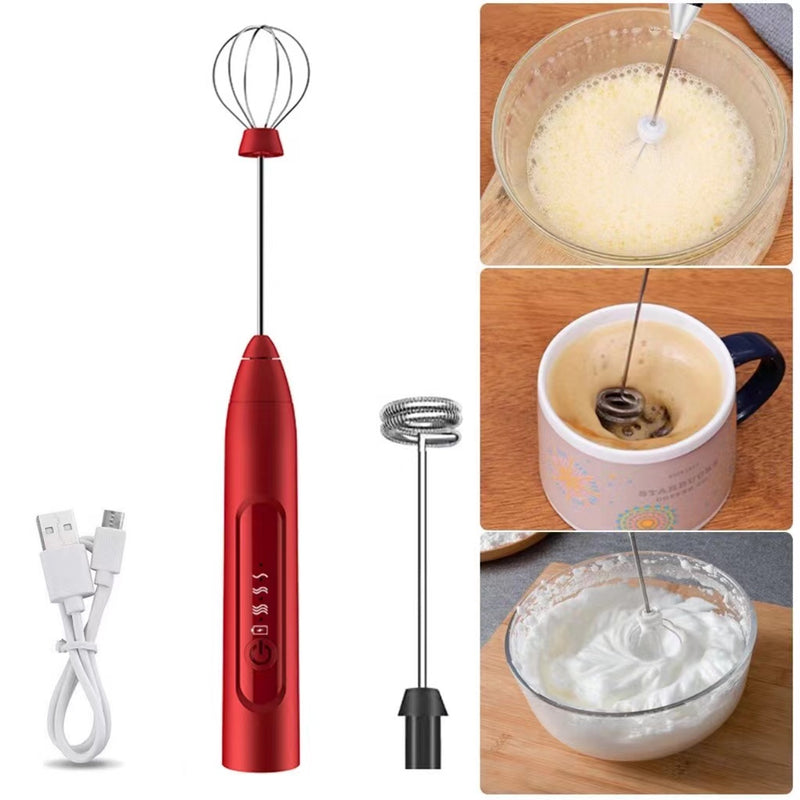 Batedor Misturador Mixer Elétrico para Bebidas Leite Café Clara de Ovo 2 em 1