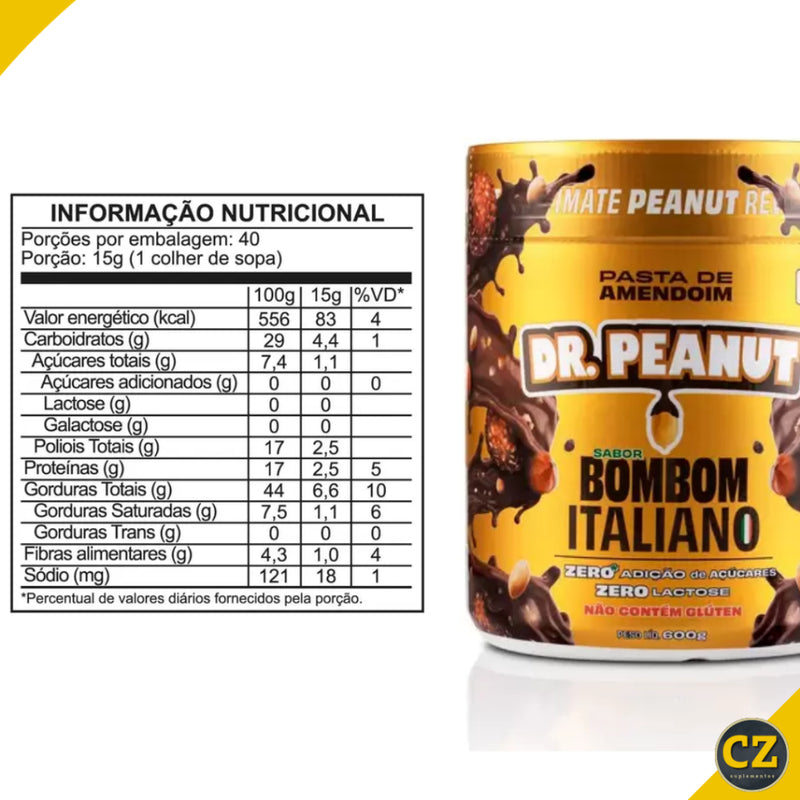 Pasta De Amendoim com Whey Protein (600g) - Dr Peanut