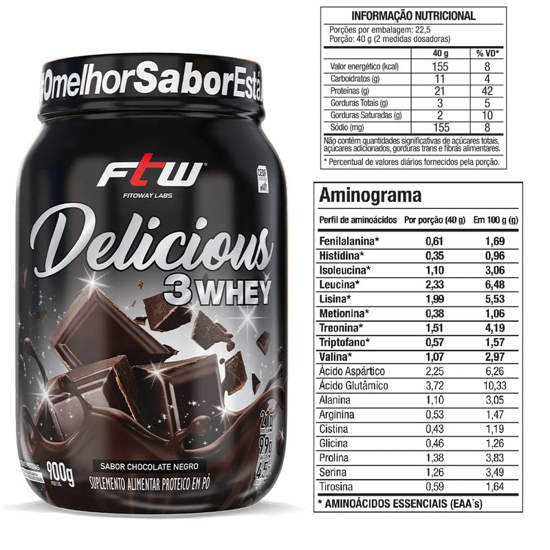 Whey Deliciuos 3w FTW 900g