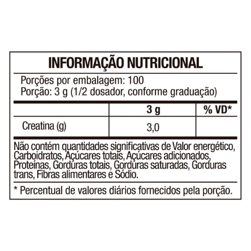 Creatina Monohidratada 100% Pura 300G - FTW