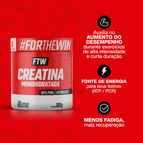 Creatina Monohidratada 100% Pura 300G - FTW