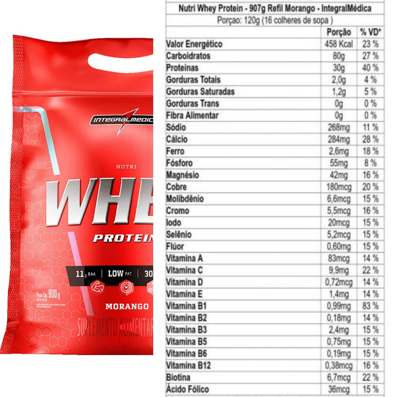 Nutri Whey Protein 900g + Creatina 300g Carbo Fuel  - Integralmedica