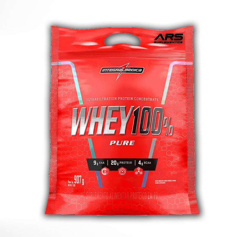 Whey Protein 100% Pure Concentrado 900g Refil - Integralmedica