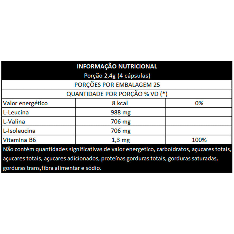 Bcaa Ultra Intensive 100 Cápsulas - Body Action